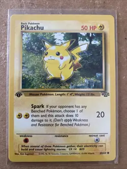 Pokemon TCG Pikachu Jungle Card 60/64 1st Edition Never Played Near Mint - Image 1