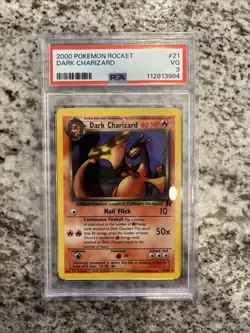 PSA 3 Dark Charizard 21/82 Team Rocket Non Holo Unlimited Pokemon Card - Image 1
