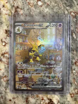 Pokemon Alakazam EX TCG Scarlet Violet-151 Holo Full Art Card 201/165 - Image 1