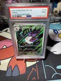 Pokemon TCG Arbok Holo Illustration Rare Card 176/162 Temporal Forces PSA 9 - Image 1