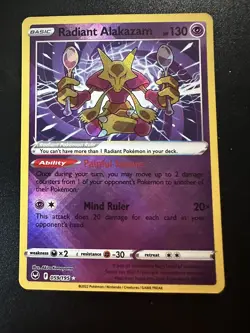 Radiant ALAKAZAM (059/195) Radiant Rare - Silver Tempest - NM/M - Pokemon TCG - Image 1