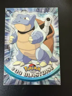 Blastoise #9 1999 Topps Pokemon TV Animation Edition Series 1 Red Topps Label - Image 1