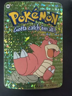 Slowbro #080 2000 Pokemon Vending Prism Holo Sticker Card - Image 1