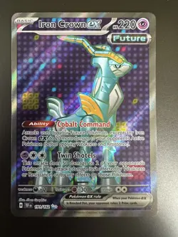Pokemon TCG SV05: Temporal Forces #191/162 Iron Crown ex NM - Image 1