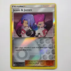 POKEMON JESSIE & JAMES 58/68 REVERSE HOLO RARE HIDDEN FATES TEAM ROCKET NM - Image 1