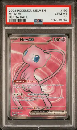 2023 POKEMON MEW EN-151 ULTRA RARE #193 MEW EX PSA 10 - Image 1