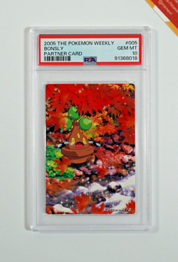 Pokemon PSA 10 Bonsly #005 Partner Card Pokemon Weekly 2005 Japanese - Image 1