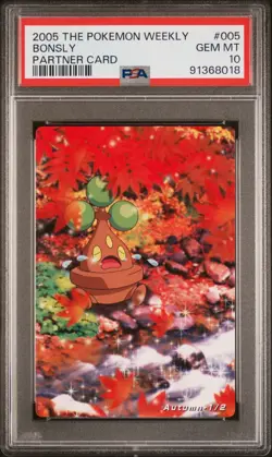 Pokemon PSA 10 Bonsly #005 Partner Card Pokemon Weekly 2005 Japanese - Image 2