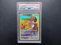Pokemon - Pikachu 241/236 Secret Rare Sun & Moon Cosmic Eclipse PSA 9 - Image 1