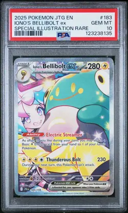 2025 POKEMON JTG EN-JOURNEY TOGETHER #183 IONO'S BELLIBOLT EX PSA 10 - Image 1