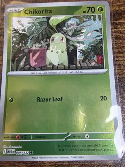 Chikorita 008/132 - Reverse Holo - Pokemon TCG: Mega Evolution - NM - Image 1