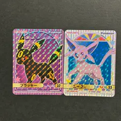 M1229 Umbreon & Espeon Holo Japanese Pokemon Marumiya HOLO Stickers - Image 1