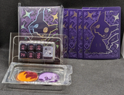 Pokemon TCG PALDEAN FATES Mimikyu Elite Trainer Box Contents 65 Sleeves Dice +++ - Image 1