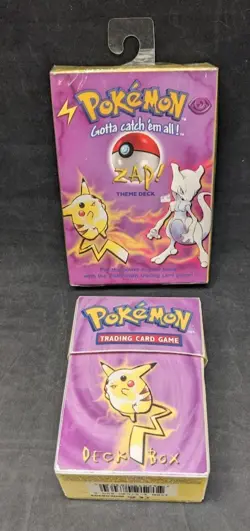 ZAP! (Psychic vs. Lightning) Theme Deck -Pokemon TCG 1999 SEALED + Used Deck Box 742818060189 - Image 1