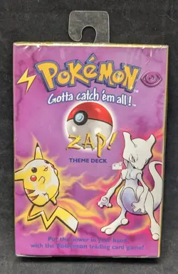 ZAP! (Psychic vs. Lightning) Theme Deck -Pokemon TCG 1999 SEALED + Used Deck Box 742818060189 - Image 2