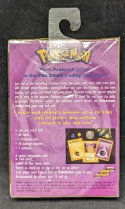 ZAP! (Psychic vs. Lightning) Theme Deck -Pokemon TCG 1999 SEALED + Used Deck Box 742818060189 - Image 3