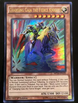 YUGIOH Charging Gaia The Fierce Knight - Ultra 1st ED - MP16-EN120 - NM/M - Image 1