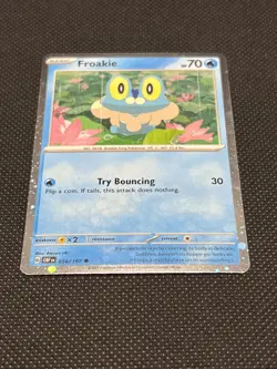 Pokemon TCG Froakie(Double Swirl!) 056/197 Cosmos Holo Shrouded Fable Promo Card - Image 2
