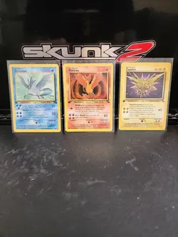 Pokemon TCG Articuno Moltres Zapdos Rare Card Set 3 Pack 1st Edition NM - Image 1