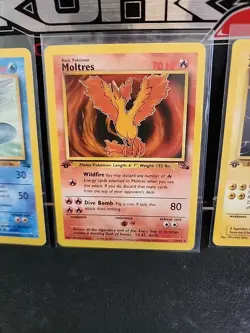 Pokemon TCG Articuno Moltres Zapdos Rare Card Set 3 Pack 1st Edition NM - Image 2