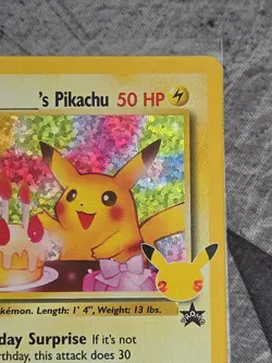 Birthday Pikachu- 24/53 -Celebration - Classic Collection Holo Pokemon Card - NM - Image 4