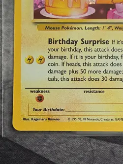 Birthday Pikachu- 24/53 -Celebration - Classic Collection Holo Pokemon Card - NM - Image 5