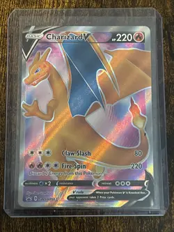Charizard V SWSH050 Holo Ultra Rare Full Art Pokemon Card Black Star Promo Mint - Image 1