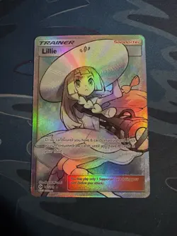 Pokemon Lillie Full Art SM Base Set Card 147/149 Ultra Rare, Near Mint Condition - Image 1