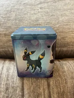 Pokemon Trading Card Game Darkness Stacking Collectors Tin - Open with cards - Image 1