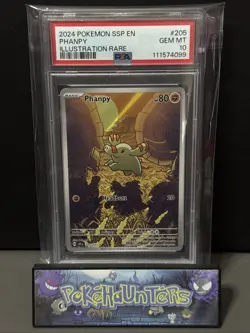 Pokemon Card Phanpy 205/191 Illustration Rare Surging Sparks PSA 10 GEM MINT - Image 1