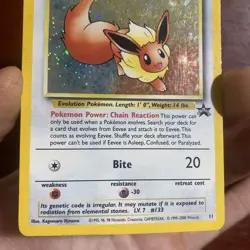 Eevee 11 2000 Holo Black Star Promo Rare WOTC Nintendo Pokemon Card TCG c577 - Image 3