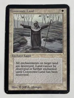 Consecrate Land Alpha MP Moderate Play MTG Magic The Gathering - Image 1