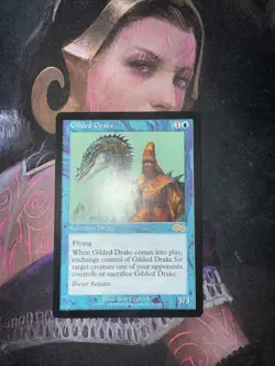 MTG Gilded Drake NM Urza’s Saga Reserved List Rare Blue Creature 1998 - Image 1