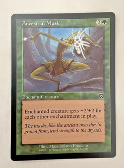 1x Ancestral Mask Mercadian Masques MTG Magic the Gathering LP - Image 1