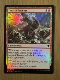 MTG Impact Tremors Dragons of Tarkir Foil NM - Image 1