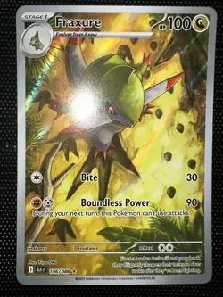 2025 Pokemon SV Black Bolt Fraxure Illustration Rare #146/086 - Image 1