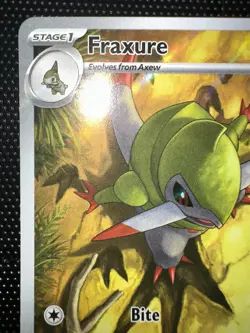 2025 Pokemon SV Black Bolt Fraxure Illustration Rare #146/086 - Image 3