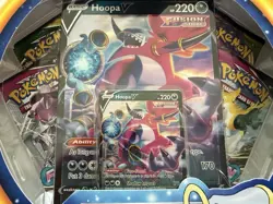 Pokemon TCG: Hoopa V Box New Sealed (2 Fusion Strike, 1 Evolving Skies, 1 Vivid) - Image 2