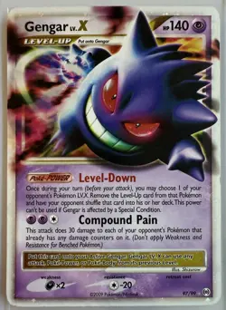Pokemon Gengar LV.X Arceus Holo Card 97/99 Rare Holo LV.X MP - Image 1