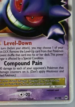 Pokemon Gengar LV.X Arceus Holo Card 97/99 Rare Holo LV.X MP - Image 4