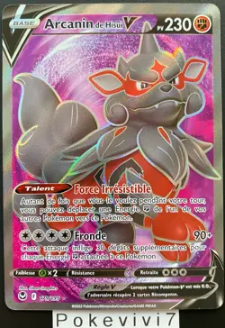 Carte Pokemon ARCANIN 179/195 V Full Art FA Epee et Bouclier 12 EB12 FR NEUF - Image 1