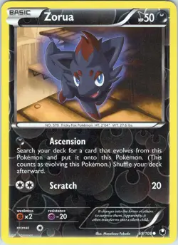 Zorua 69/108 Common - Pokemon TCG B&W 5: Dark Explorers - Reverse Holo (LP) - Image 1
