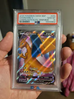 ✨ PSA 10 Pokemon Champion's Path ETB Promo Charizard V SWSH050 - Image 1