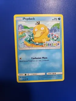Psyduck 28/149 Build-A-Bear Workshop Stamped Sun & Moon Pokemon TCG LP - Image 1