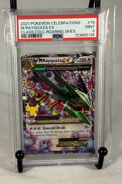 M RAYQUAZA EX CELEBRATIONS CLASSIC COLLECTION 76/108 ROARING SKIES POKEMON PSA 9 - Image 1