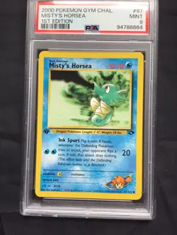 Pokemon: Gym Challenge 1st Edition Common: Misty's Horsea 87/132 PSA 9 - Image 2