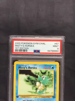 Pokemon: Gym Challenge 1st Edition Common: Misty's Horsea 87/132 PSA 9 - Image 3