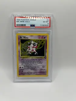 Pokemon Jungle Mr Mime Holo PSA 6 - Image 1