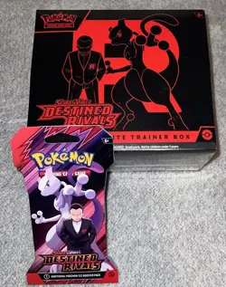 Pokemon TCG Destined Rivals ETB Elite Trainer Box Factory Sealed +1 Booster Pack - Image 1