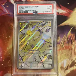 2024 Pokemon SCR EN JOLTIK Illustration Rare 150/142 PSA 9 MINT - Image 1